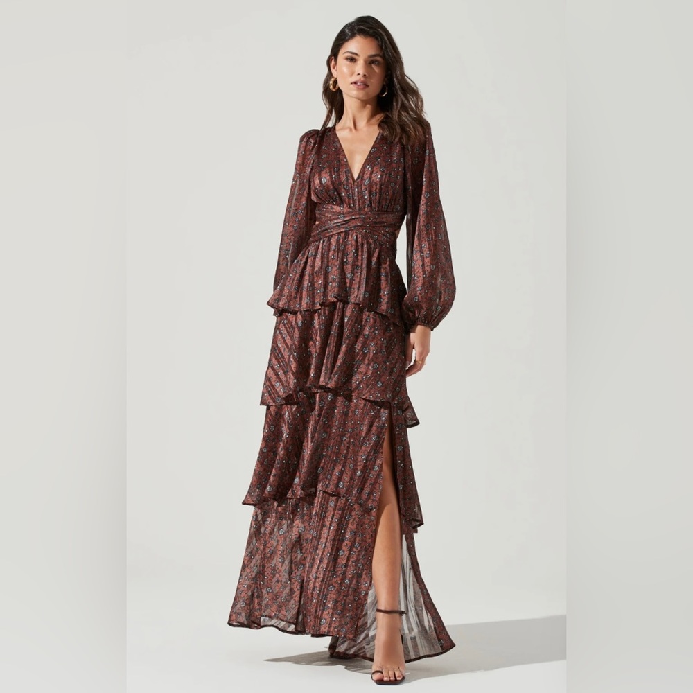Anora Floral Tiered Maxi Dress